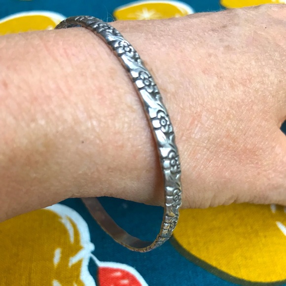 Gugliarmo Cini Sterling Silver Vintage Bangle Bracelet - Picture 1 of 12